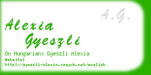 alexia gyeszli business card